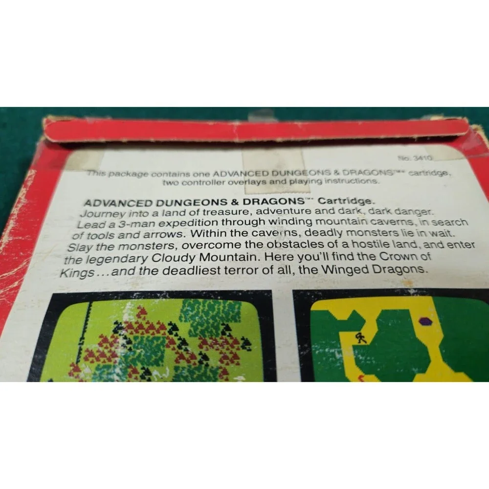 VTG Mattel Intellivision Advanced Dungeons Dragons 1982 TSR game cartridge